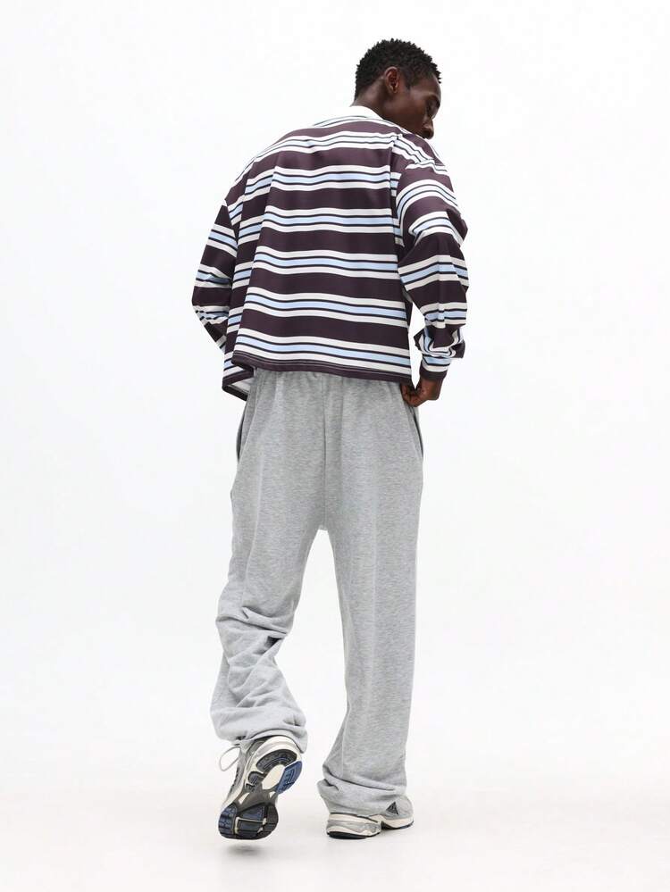 Striped Polo With Sweatpants Set