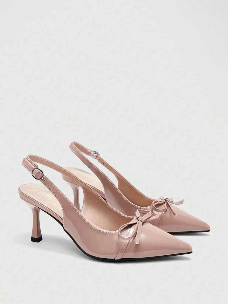 CUCCOO BIZCHIC Women's Pointed Toe Buckle Design Fashionable High Heels, Versatile For Daily Wear