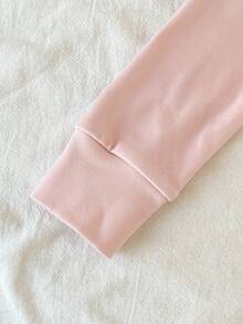 2 件套女式休闲可爱熊印花上衣和经典格子紧身裤舒适家居服套装 - 彩色 - 查看 5