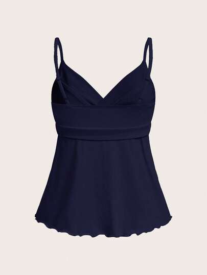 CovetEZ Marineblauer V-Ausschnitt Lässig Strickweste für Frauen