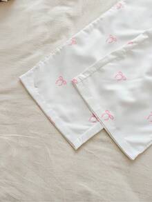 Vintaside Kids 2件套女童可爱蝴蝶结装饰无袖上衣和松紧腰裤套装