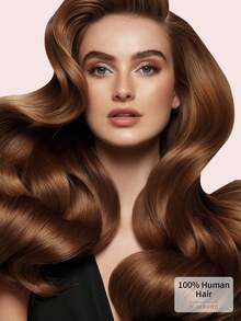 8 件装 16 个夹子直发接发 100% 真人发色 4# 浅棕色 12-18 英寸双纬隐形接发雷米天然真人发适合女性女孩日常全头使用 - S4 - 查看 3