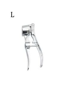 1pc Stainless Steel Garlic Press, Modern Minimalist Silver Garlic Mincer, Garlic Crusher Garlic Juicer Stainless Steel Garlic Squeezer, Suitable For Kitchen, Vegetable Fruit Tools, Kitchen Accessories, Knives, Food, Salad, Decor, Storage, Party, Birthday