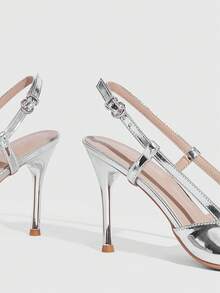 CUCCOO SZL Women's Pointed Toe Buckle Design Fashionable Elegant High Heels Valentine's Day