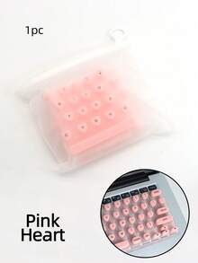 A Silicone Keyboard Mat Suitable For Long Nails, Featuring Scratch Resistance, Ergonomic Design For Easy Typing, And Compatibility With US Apple,Back To School - Multicolor - View 2