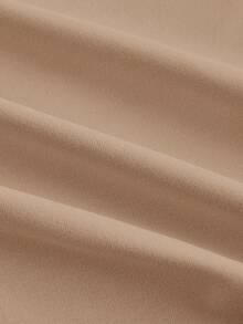 SHEIN MOD Apricot Asymmetric Neckline Ruched Elegant Women Long Sleeve T-Shirt