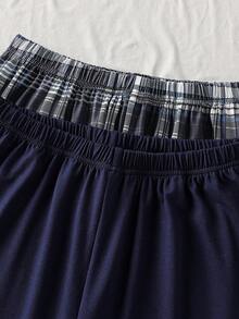 Conjunto de pijama de 4 piezas con manga corta y pantalones cortos minimalista y multicolor para adolescentes (niños) - Multicolor - Ver 5