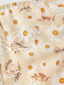 SHEIN MOD 复古刺绣雪纺度假中长吊带裙 - 彩色 - 查看 7