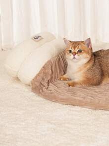 Cat Sleeping Bag (Single Pack)-This Semi-Enclosed Plush Sleeping Bag Has A Variety Of Styles And Colors To Choose From. It Can Provide Your Cat With Proper Comfort, Create A Comfortable And Warm Nest For Your Pet, And Let Your Cat Live In A Warm. - Multicolor - View 10
