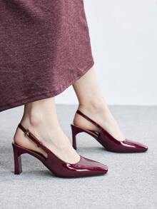 CUCCOO BIZCHIC Giày cao gót nữ - Rượu vang đỏ - Xem 4