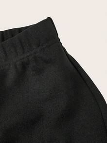 SHEIN MOD Women's Vintage Contrast Lace Flare Pants, Spring - Black - View 6