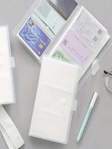 120/240-Pocket Transparent Photo Album - Large Capacity Movie Ticket, Star Card And Postcard Storage.Men's And Women's Multi-Card Business Card Holder Business Card Book Business Star Large-Capacity Card Bag Business Card Storage Book - White - View 6