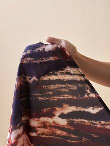 Zivah Women's Tie-Dye Print Asymmetric Hem Top And Wide Leg Pants Fashion 2 Pieces Set - Brown - View 9