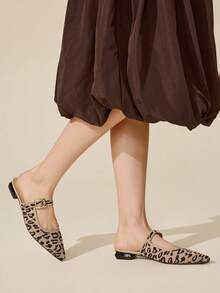 CUCCOO BASICS 女士豹纹休闲拖鞋 - 杏色 - 查看 4