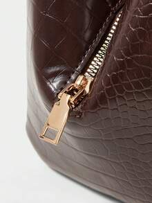 SHECARRY Women Casual Large Capacity Tote Handbag Valentines - Coffee Brown - View 7