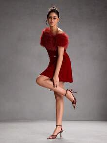 CUCCOO SZL Women's Pointed Toe Buckle Design Fashion High Heel Sandals For Daily Wear Valentine's Day - Burgundy - View 3