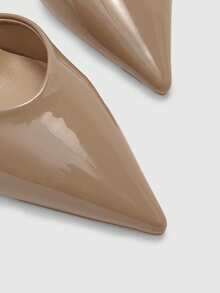 CUCCOO BIZCHIC Giày cao gót mũi nhọn, gót mảnh, màu mơ, kiểu dáng tối giản cổ điển dành cho nữ, đa năng cho đi làm, dự tiệc, các dịp trang trọng. - Màu be - Xem 8