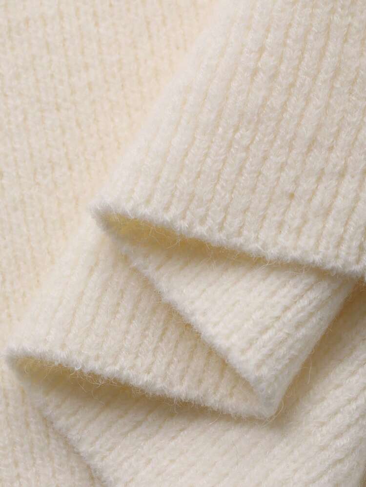 Tween Girl Casual Badge Decor Collar Sweater, Autumn/Winter