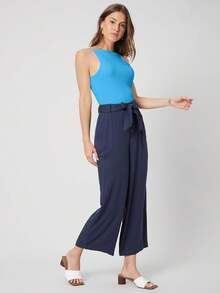 MOTF PREMIUM ÁO HAI LỚP DÁNG ÔM SÁT MÀU TRƠN DÀNH CHO NỮ, MÙA HÈ - Màu xanh lam - Xem 5