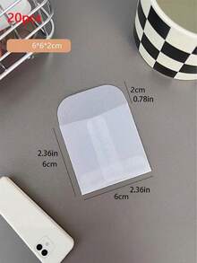 20/30pcs Sulfuric Acid Paper Semi-Transparent Card Holder Protector Envelopes, Waterproof File/Photo Storage Sleeves,Christmas - Transparent Frosted - View 8