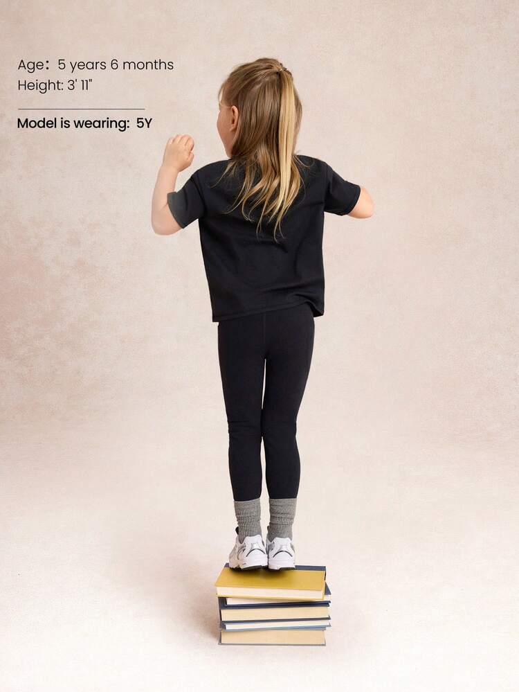 14" Leggings per bambini FeatherFit™ Little Mover, morbidi e soffici, con tasche laterali, per uso quotidiano e casual a basso impatto