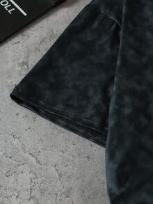 Coolqubz Teen Boy American Tie-Dye Letter Embossed Short Sleeve T-Shirt