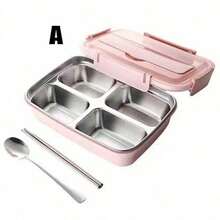 Stainless Steel Lunch Box, Large Capacity Bento Box With Compartments, Leak-Proof, Portable, Suitable For Office Worker, Students, Adults, Gift - Multicolor - View 22