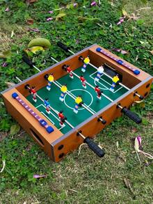 迷你木质桌上足球游戏，双人桌面足球，适合家庭娱乐、成人休闲活动、节日礼物、生日礼物，居家游戏之夜必备。