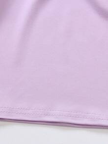 SHEIN Playful Pals Bộ 6 áo thun ngắn tay cổ tròn màu trơn thoải mái, dễ phối đồ cho bé gái, thích hợp mặc mùa hè, quà tặng lý tưởng cho bé gái. - Nhiều màu - Xem 8