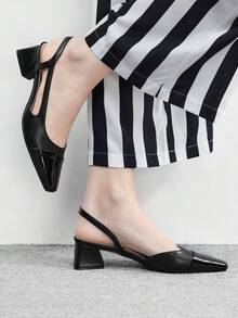 CUCCOO BIZCHIC Giày cao gót mũi nhọn thời trang dành cho nữ, đa năng cho việc sử dụng hàng ngày - màu đen - Xem 3