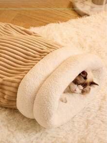 Cat Sleeping Bag (Single Pack)-This Semi-Enclosed Plush Sleeping Bag Has A Variety Of Styles And Colors To Choose From. It Can Provide Your Cat With Proper Comfort, Create A Comfortable And Warm Nest For Your Pet, And Let Your Cat Live In A Warm. - Multicolor - View 13