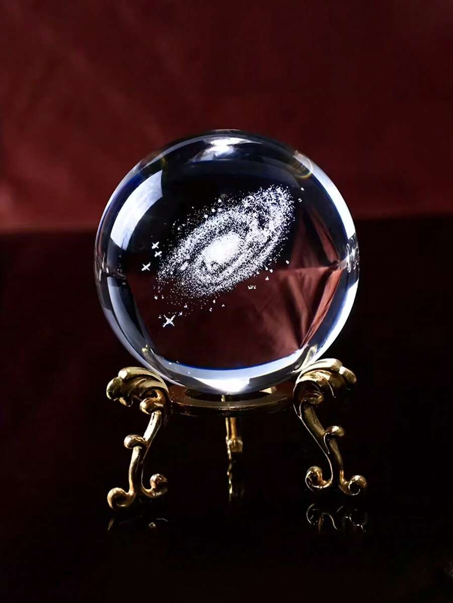 水晶球工艺品，桌面摆件，星空装饰，生日礼物，圣诞节装饰，家居装饰，派对装饰，感恩节礼物 - 彩色 - 查看 1