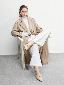 CUCCOO BIZCHIC 女士时尚优雅通勤高跟鞋，饰有蝴蝶结 - 杏色 - 查看 6