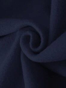 男士心形线条印花连帽衫，长袖带口袋，秋冬季休闲套头卫衣，适合作为礼物 - 藏蓝色 - 查看 3