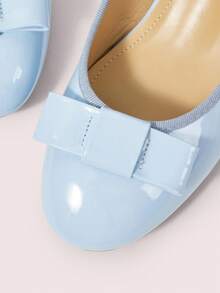 CUCCOO DOLLMOD 女士黑色时尚经典可爱蝴蝶结学院风洛丽塔风格玛丽珍低跟鞋 - 藍色 - 查看 7