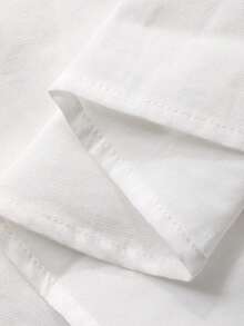 DAZY 女士方领收腰中长连衣裙，度假款 - 白色 - 查看 8