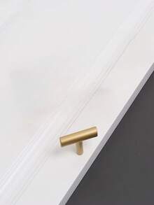 5个/10个简约金色把手，橱柜门抽屉把手，铝合金厨房橱柜旋钮，单孔抽屉旋钮（适用于梳妆台抽屉） - 金色 - 查看 6