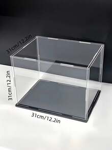 Clear Acrylic Display Case For Action Figures & Collectibles - Assemble Glass-Like Showcase Box For Toys, Pop, Model Cars - Home Storage Organizer - Black - View 21