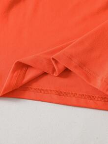 SHEIN 两件套女童荷叶袖上衣和印花直筒裤套装，适合度假、外出和休闲穿着 - 彩色 - 查看 5