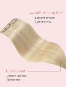 9AM Hair 接发 4 件装，含 8 个接发夹 直发夹接发 100% 真人发色 P27/613# 金色挑染浅金色 12-18 英寸双纬隐形接发 雷米天然真人发 适合女性女孩日常全头使用 接发 运动 度假 旅行 节日 舞会 户外 角色扮演 校园 学校 海滩 婚礼 露营 假日装扮 夏季装扮 度假氛围 魅力 优雅休闲 Y2K 时尚风格 SS25 关键词 - SP27/613 - 查看 5