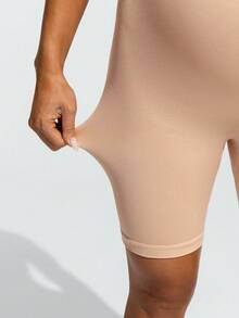 SHEIN Maternity Breathable Lifting Compression Shorts - Apricot - View 7