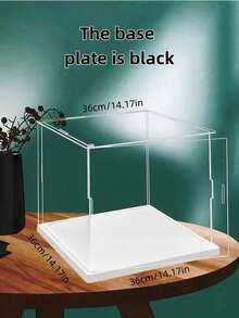 Clear Acrylic Display Case For Action Figures & Collectibles - Assemble Glass-Like Showcase Box For Toys, Pop, Model Cars - Home Storage Organizer - Black - View 20