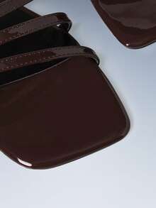 CUCCOO GRLICON 女士高跟凉鞋，Y2K风格，朋克摇滚，机车风，酷女孩风，适合万圣节、圣诞节、派对等场合 - 深棕色 - 查看 5