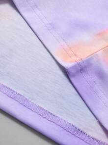 Manfinity Chillmode 男士休闲度假风棕榈树字母扎染印花短袖T恤，夏季 - 彩色 - 查看 7