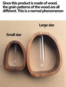 1个胡桃木水培玻璃试管花瓶创意ins风桌面绿色植物容器迷你手工原木花瓶家居装饰摆件母亲节情人节森林礼物生日毕业房间装饰玻璃花瓶 - 胡桃木色 - 查看 10