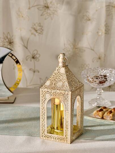 Cirelle Traditional Moroccan Iron Lantern - Handcrafted Ramadan & Eid Decoration, Decorative Light For Outdoor/Indoor, Islamic Gift