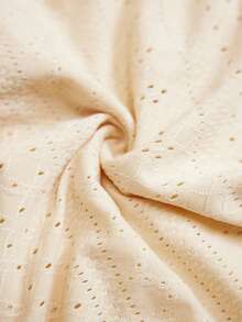 Eryvara Women's Slim Fit Jacquard Off-Shoulder Split Short Sleeve T-Shirt - Light Yellow - View 8