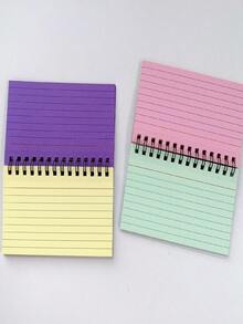 Conjunto de 6 cadernos minimalistas com espiral, estilo , disponíveis em várias cores! Perfeitos para anotações em festas, eventos estudantis e para escrita casual. Super práticos para salas de aula, bibliotecas e para levar para qualquer lugar. Um caderno compacto para você levar sempre com você. - Multicolorido - Ver 3