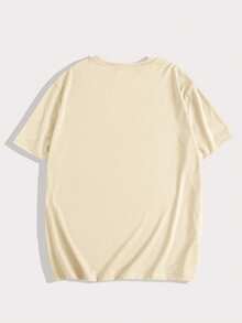 Manfinity Dauomo Men's Slogan & Cartoon Print Casual Crew Neck Short Sleeve T-Shirt Graphic Tees Funny,Loose Fit Casual Summer Streetwear,Classic Design, Machine Washabl - Multicolor - View 2