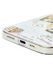 HARRY POTTER X SHEIN Cineframe Pattern Printed Transparent Phone Case, Compatible With IPhone 11 - 17 Pro Max - transparent white - View 5